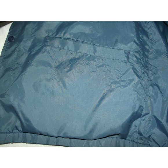 Vintage Mens Cardinal G.E Williams Contracting Sz Medium Blue Windbreaker Jacket - Picture 9 of 12